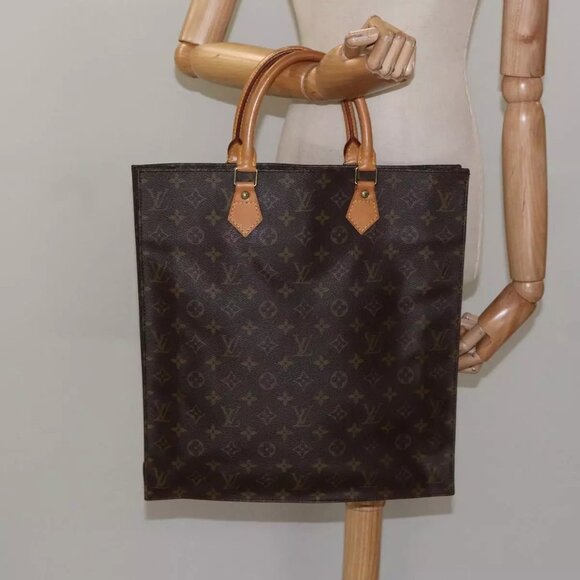 LOUIS VUITTON Monogram Sac Plat Hand Bag M51140 LV Auth ep7390 - Picture 1 of 16